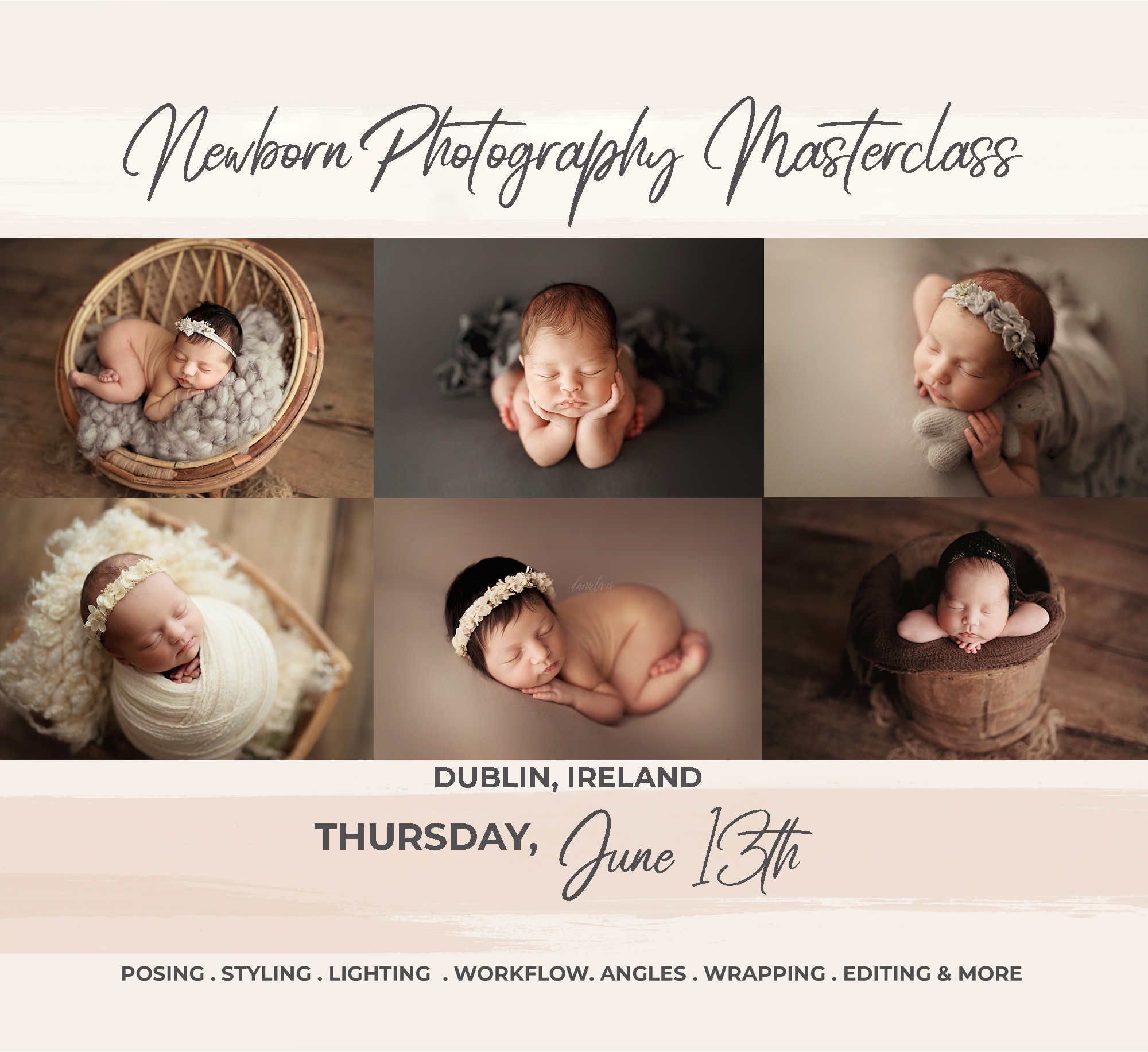 Newborn Photography Masterclass Dublin 1 Day Masterclass Dublin, Ireland - Image 1