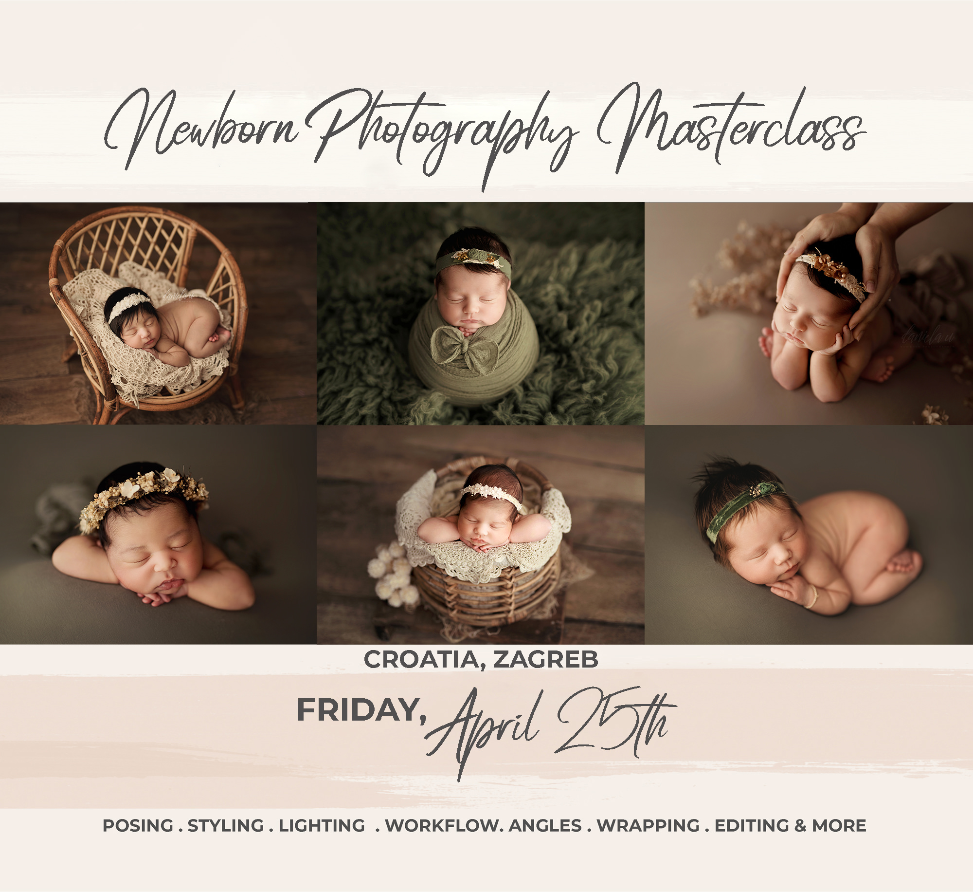 Newborn Photography Masterclass Croatia 1 Day Masterclass Zagreb, Croatia - Image 1